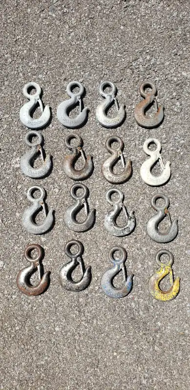Large industrial hooks with latch, View more