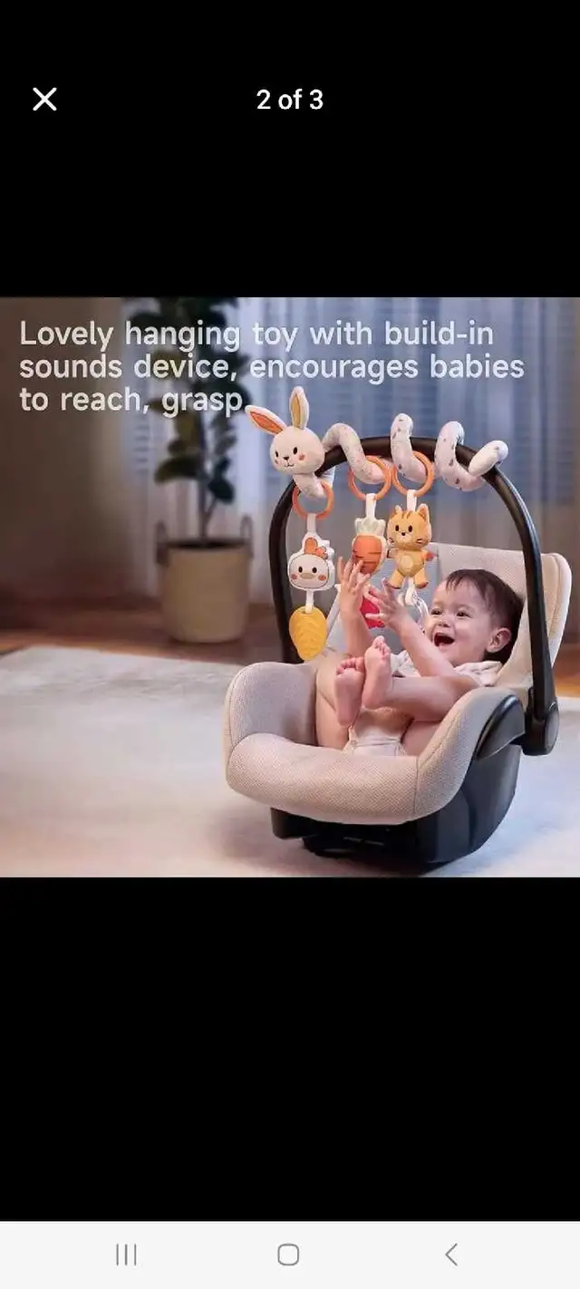 2-in-1 Baby Stroller Activity Arch & Spiral Toy – Adjustable  in Toys in City of Montréal - Image 2