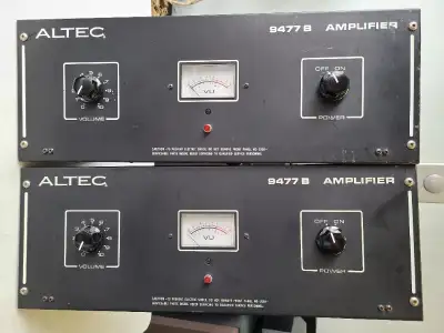 A PAIR OF VINTAGE ALTEC 9477B MONO BLOCK POWER AMPLIFIER, View more