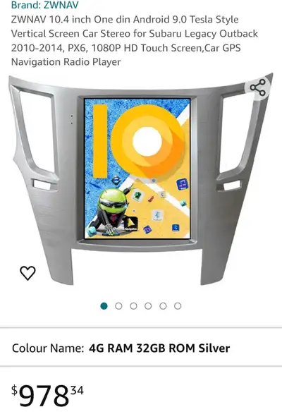 Android, for Subaru, Tesla style, new, View more