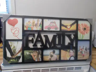 New Family Collage Photo Frame. $30.00 firm. Cash only. No Delivery. Frame is black. The Family coll...