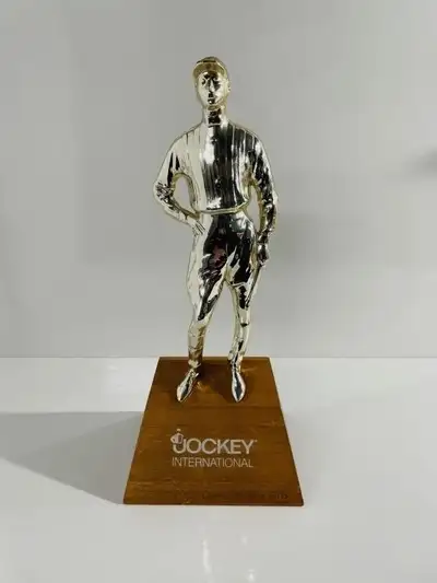 VINTAGE 1976 JOCKEY BRAND CLOTHING ADVERTISING STATUE 14" TALL, View more