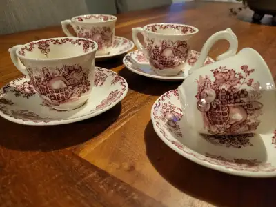 Mason's Ironstone Teacup and Saucer - Set of 4, View more