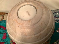 Large Marble/Onyx Tea Light Candle Holder