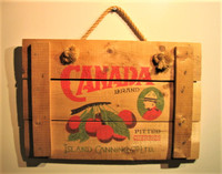 Fruit Crate Wood Sign, Handmade in PEI. Cottage, Garden, Sunroom