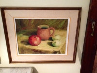 Vintage Still Life Original Oil Painting Signed by the Artist
