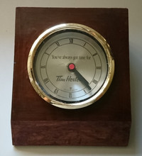 Vintage Rare Tim Hortons Desk Clock Selangor Pewter