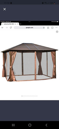 12x12 HARDTOP Gazebo with Curtain and Mesh