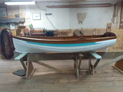 Brand new traditional Lawton designed lapstrake tender, professionally built with red cedar planks o...