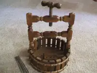 VINTAGE WOODEN Wishing Well NUT CRACKER and BASKET