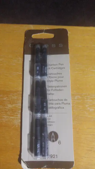 New in package never used. The Cross Fountain Pen Ink Cartridge Refill - Black. The Cross fountain p...