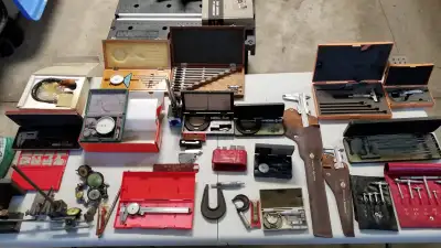 Included are micrometers, vernier, depth mics & various other measuring equipment. Please refer to p...