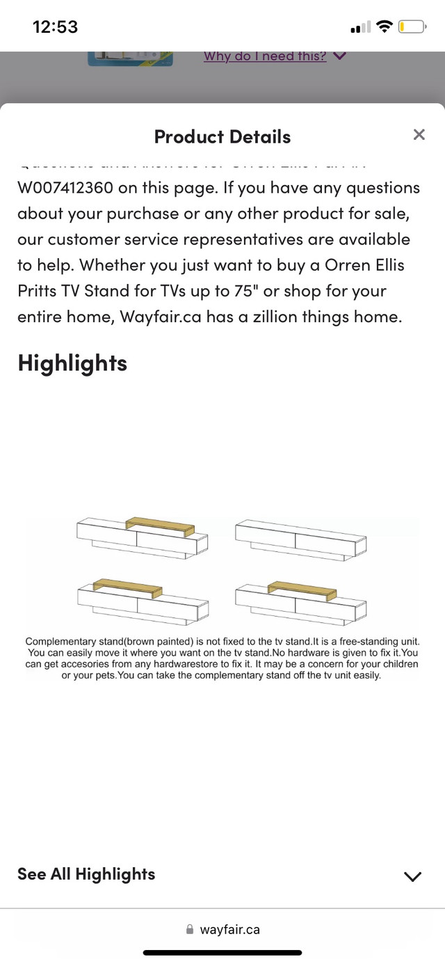 Pritts TV stand for TVs up to 75” | Video & TV Accessories | City of  Toronto | Kijiji