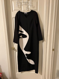 Black dress with face design
