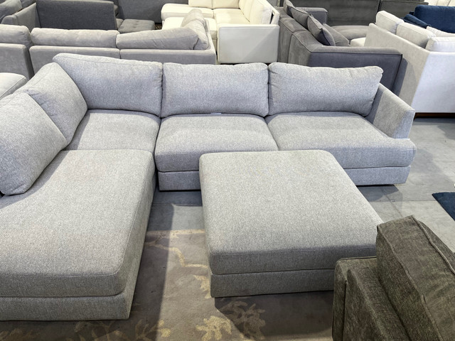 Fabric Sectional with Ottoman - NEW in Couches & Futons in Winnipeg - Image 2