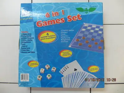 Up for sale is a classic set of Flying Sky 6 in 1 games set imported by Ottawa Import and Export Com...