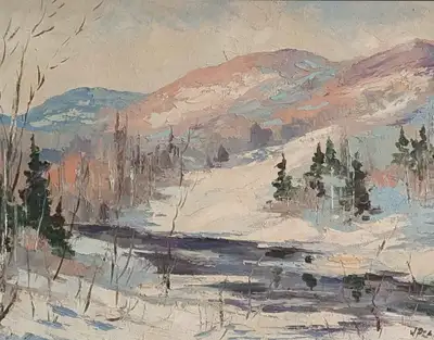 Walter Pranke, Winter Landscape Oil Painting, View more