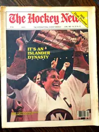 Vintage Hockey News NY Isles Cups