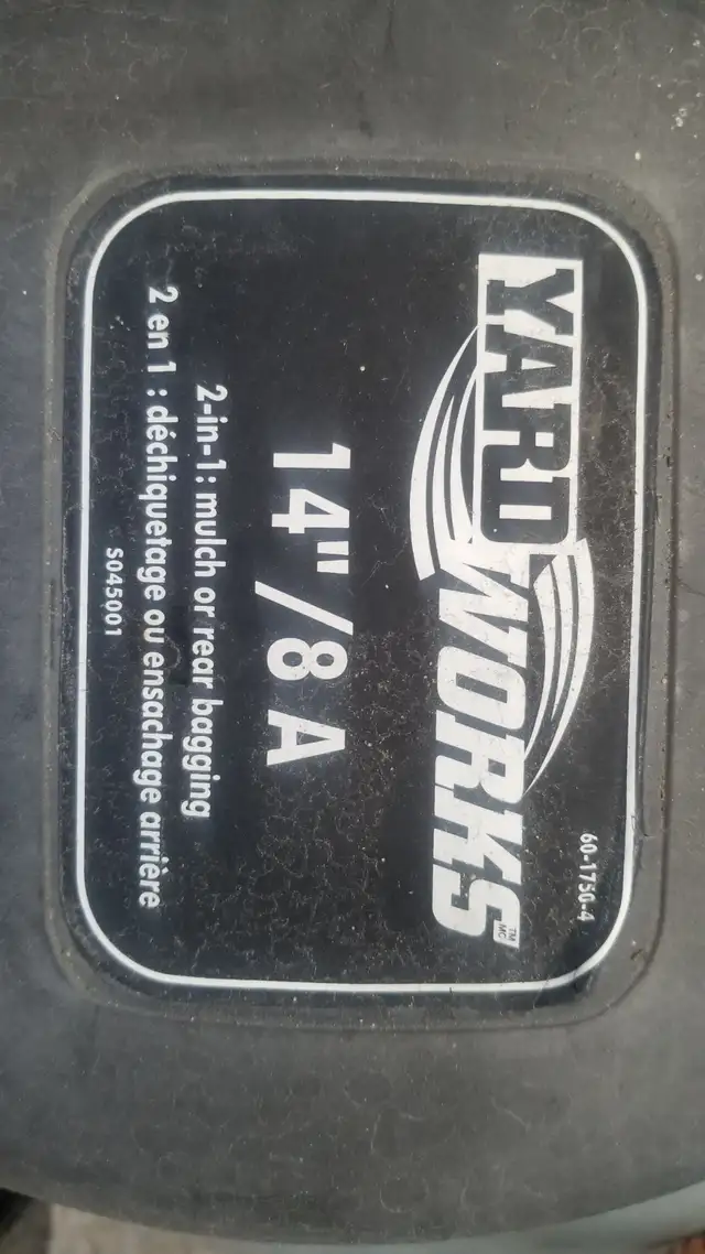 LawnMower Yardworks 14 inch 8 Amps in Lawnmowers & Leaf Blowers in City of Toronto - Image 7