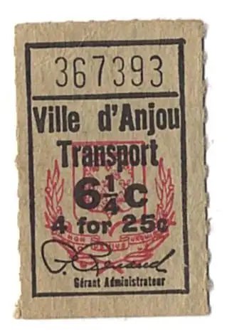 Montréal Ville D'Anjou Transport 1966, View more