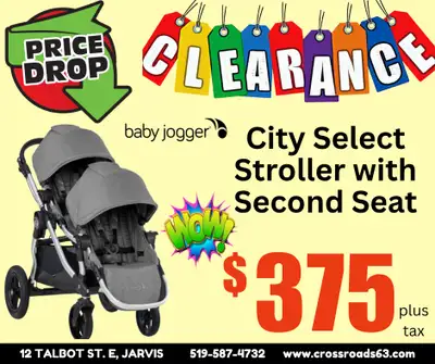 STORE CLOSING CLEARANCE!! CITY SELECT STROLLER WITH SECOND SEAT, View more