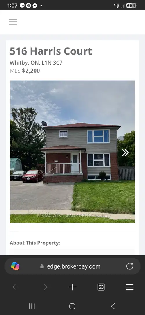 Beautiful spacious 3 bedroom apartment nestled in a quiet neighborhood in Whitby on Harris Court. Ki...