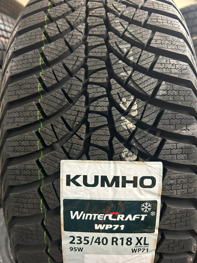 Kumho WinterCraft WP71 235/40R18 XL tires in Tires & Rims in Ottawa - Image 2