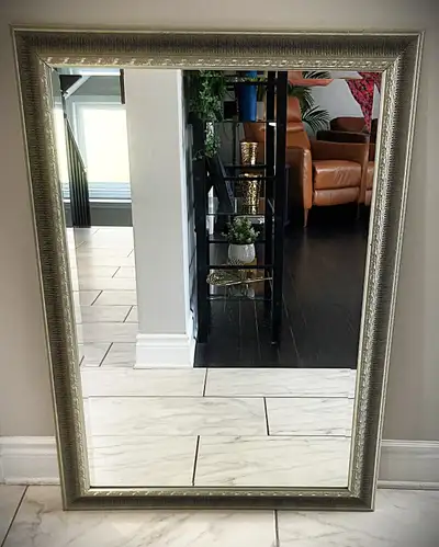 Stunning XL Canadian Made Silver Mirror, View more