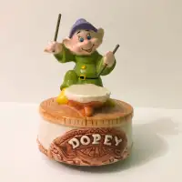Vtg Schmid Disney Snow White Dopey Music Box Put on a Happy Face