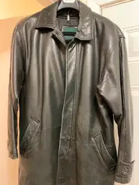 Men's Danier Lambskin Leather Carcoat Size Large