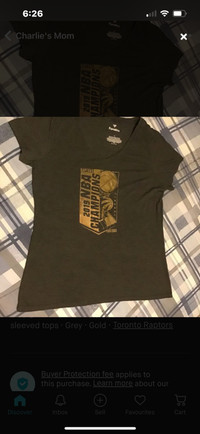 Grey/Gold Raptors Championship Tee