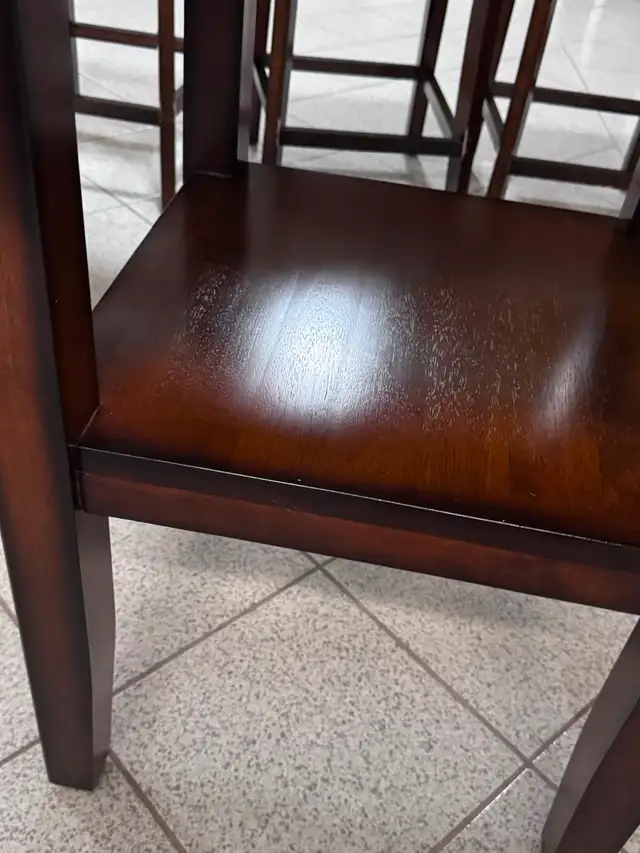 Counter Height Wooden Dining Table Set with 4 Chairs - Great Con in Dining Tables & Sets in City of Toronto - Image 6