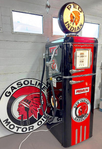 BRAND NEW RETRO STYLE RED INDIAN (GAS PUMP) BEER FRIDGE