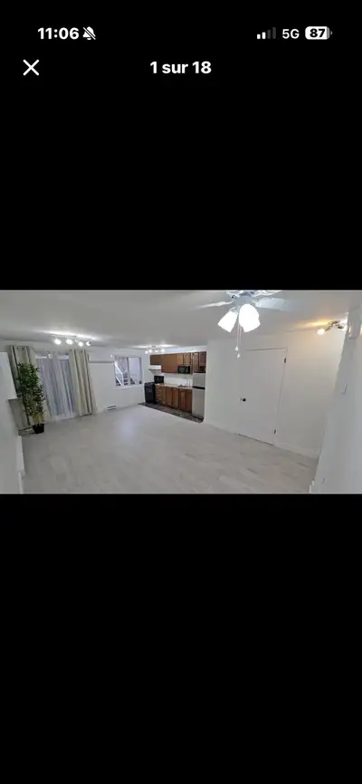 Bonjour je cherche à sous mon studio pour 1050$ par mois air climatisé centrale cuisinière frigo fou...