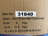 Hot chocolate dispenser commercial grade