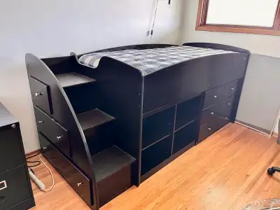 Twin Captain's Bed with 6 drawers