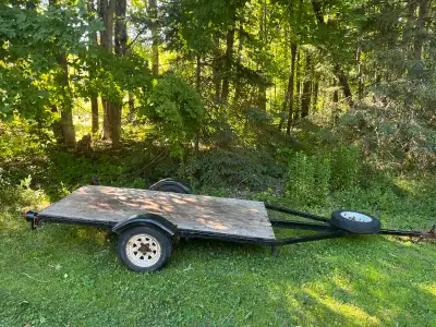 Homemade 4x8 trailer. Good tires, working lights. Asking $525 obo cash only. No trades or e tranfers...