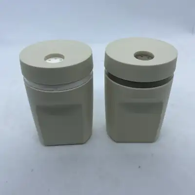 Vtg Tupperware Kitchen Salt Pepper Shaker Set 3 1/2" Almond 80s, View more