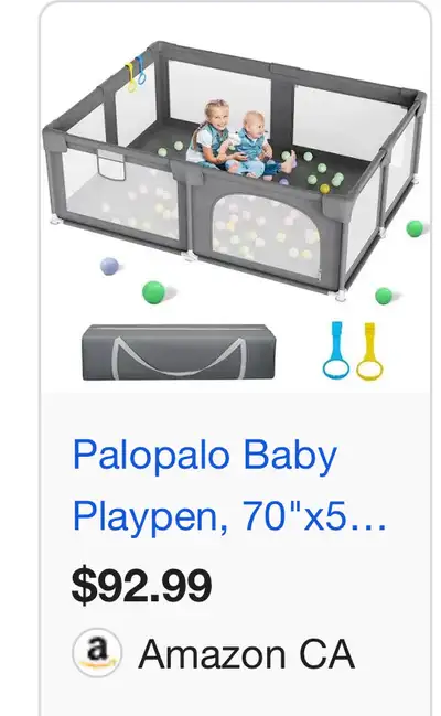 New Baby Playpen, 70"x59" Extra Large Playard, including, View more