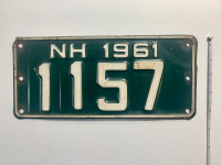 1961 New Hampshire boat license plate