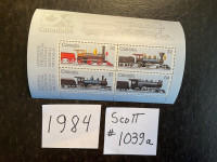CANADA- 1984- FS sur les locomotives- MVFH