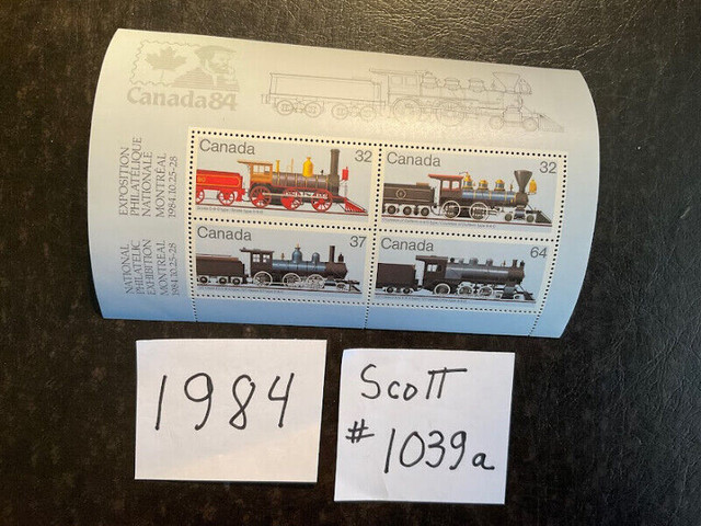 CANADA- 1984- FS sur les locomotives- MVFH dans Art et objets de collection  à Granby