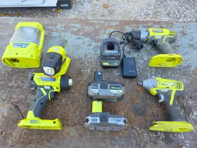 Ryobi 18V 5 Piece Cordless Combo Set W 2 Batteries & Charger, View more