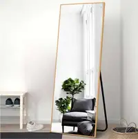 NEW Gold Framed Long Mirror w/ Stand - 71" x 27" - LAST PIECE
