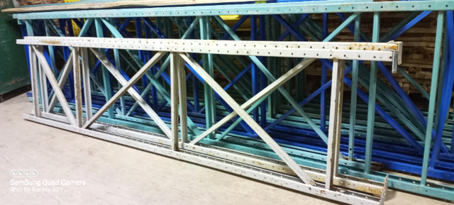 RACKING d'entrepôt usagé 12-17-18 pi.x 42po,safety bar,grilles dans Autres équipements commerciaux et industriels  à Trois-Rivières - Image 3