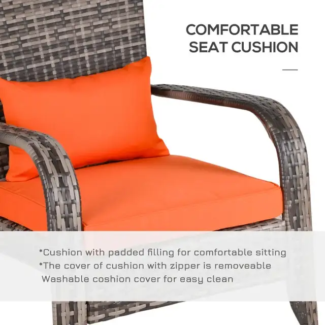 Patio Wicker Adirondack Chair, Outdoor PE Rattan Fire Pit Chair, in Patio & Garden Furniture in Markham / York Region - Image 4