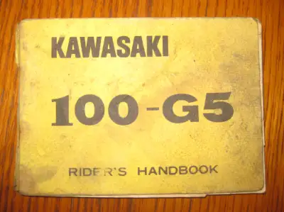 1972 Kawasaki Motorcycle 100 G5 Manual - $30.00 obo In Poor to Fair condition.