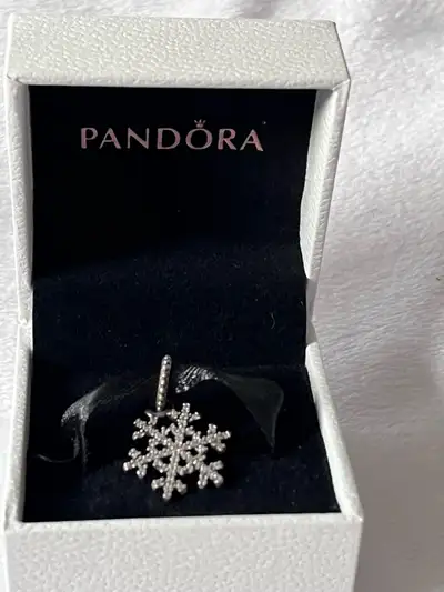 Pandora Sterling Silver Snowflake Charm New in box  , View more