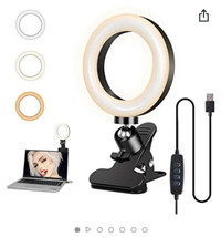 Video Conference Lighting Kit, Dimmable LED Ring Light 3000-7500