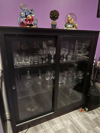 Buffet Cabinet - 3 Shelves with Glass Sliding Door MUST GO !
